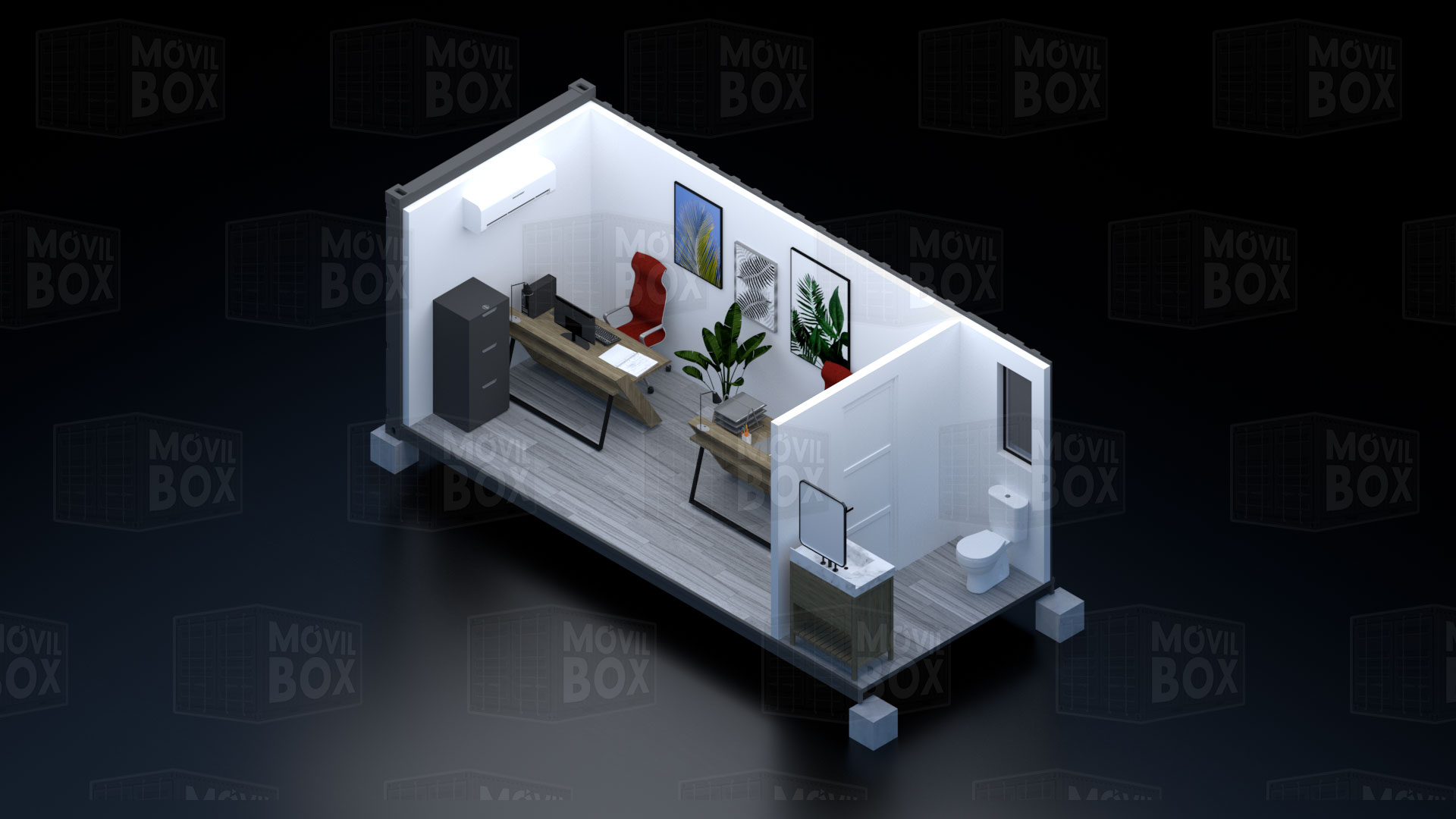 Prototipo de oficina render