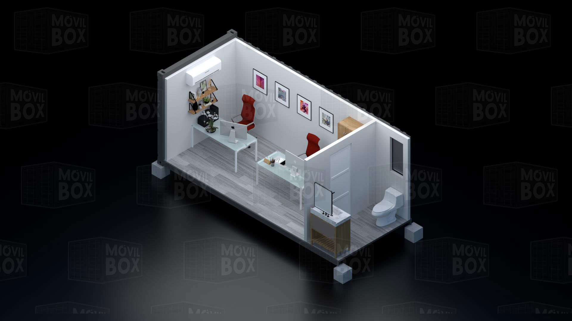 Prototipo de oficina render