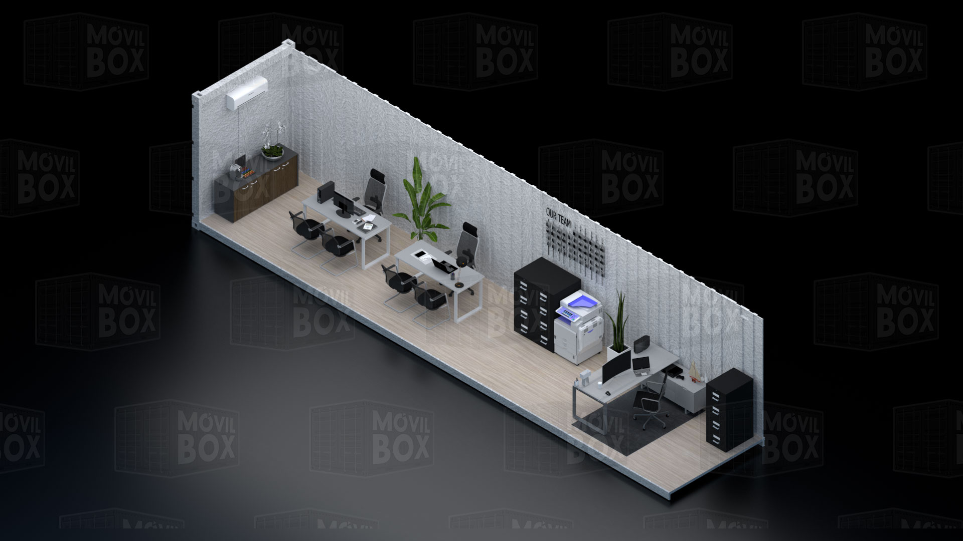 Prototipo de oficina render