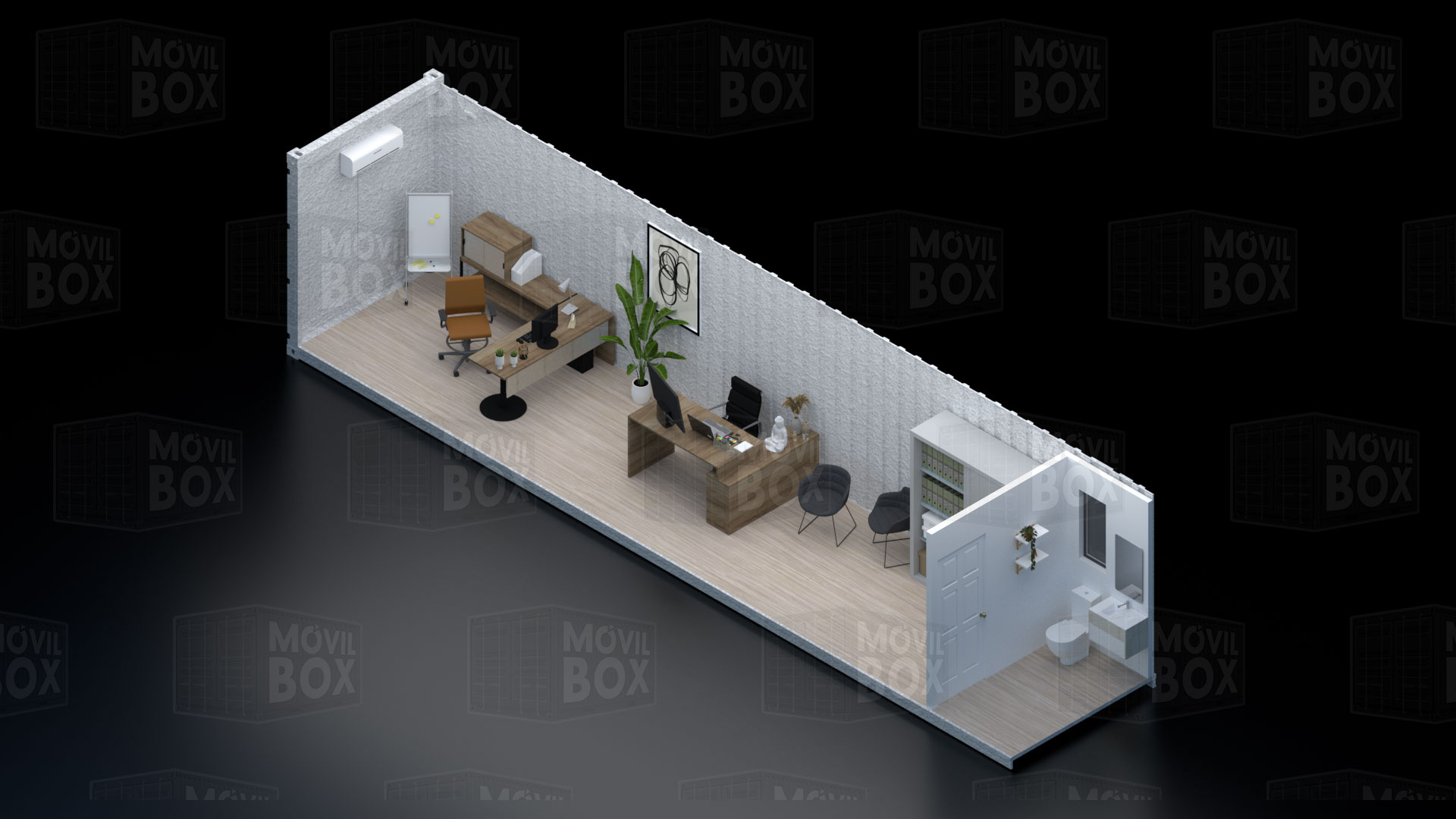 Prototipo de oficina render