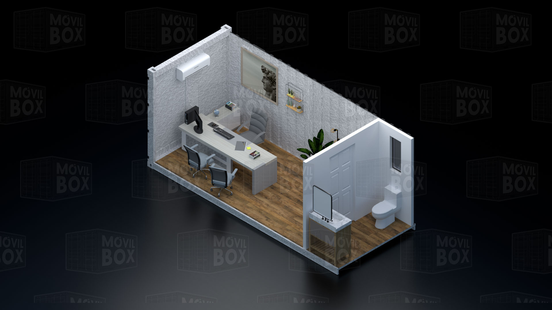 Prototipo de oficina render