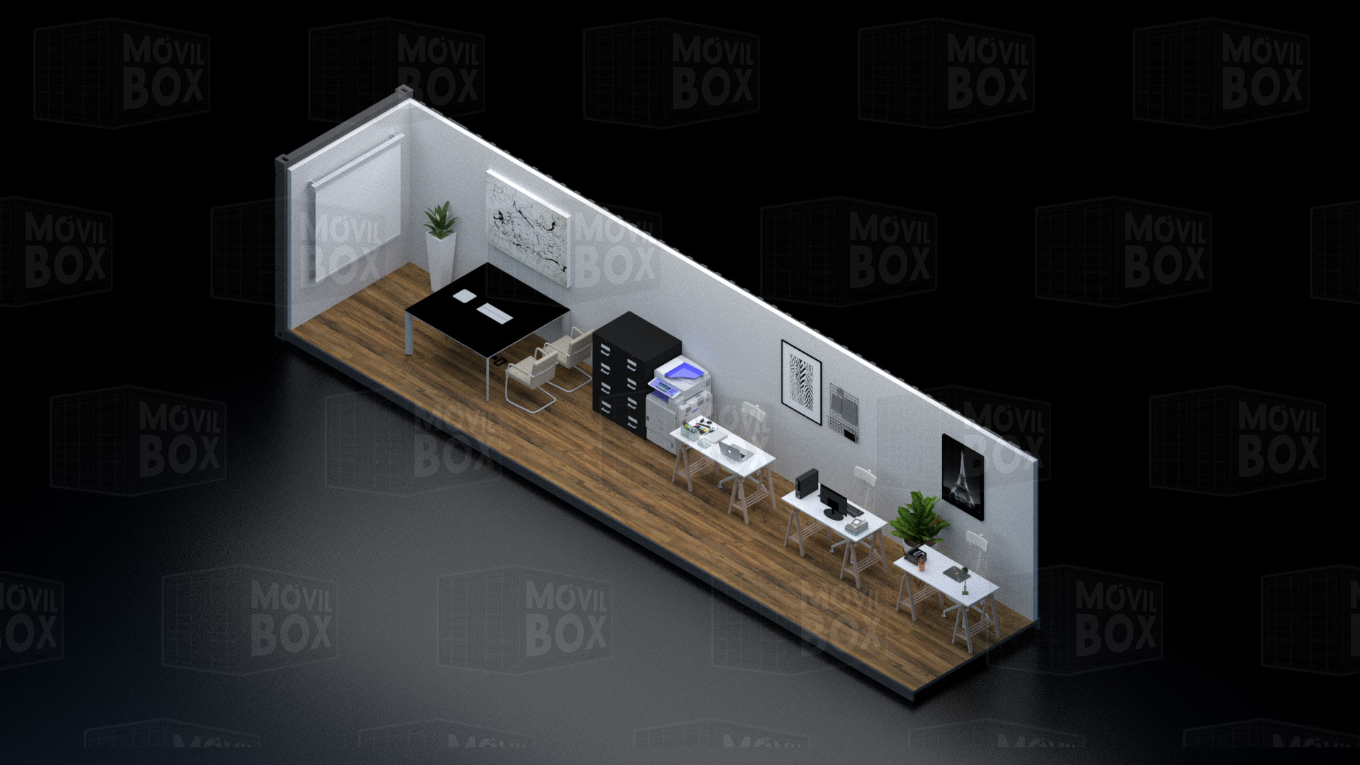 Prototipo de oficina render