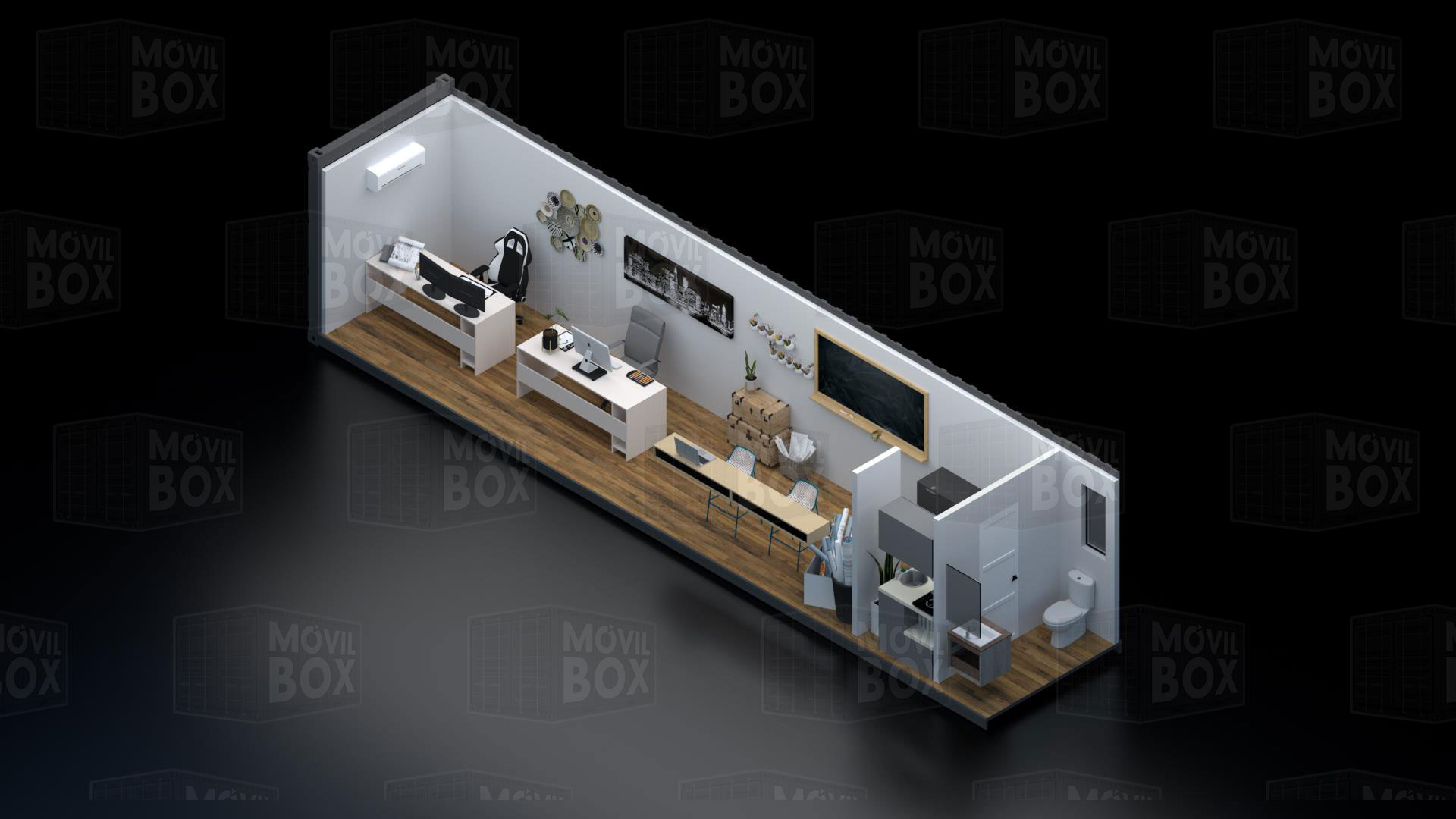 Prototipo de oficina render